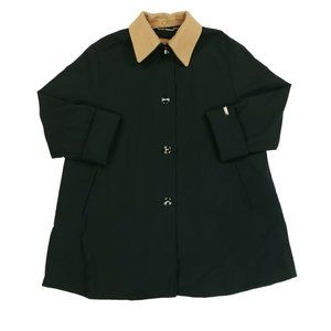 St John Coat Collection Marie Gray Removable Wool / Cashmere Liner Jacket Medium